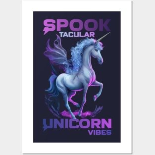 halloween unicorn Posters and Art